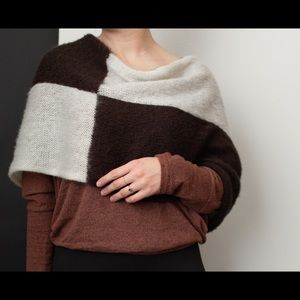 Black and white Infinity Scarf